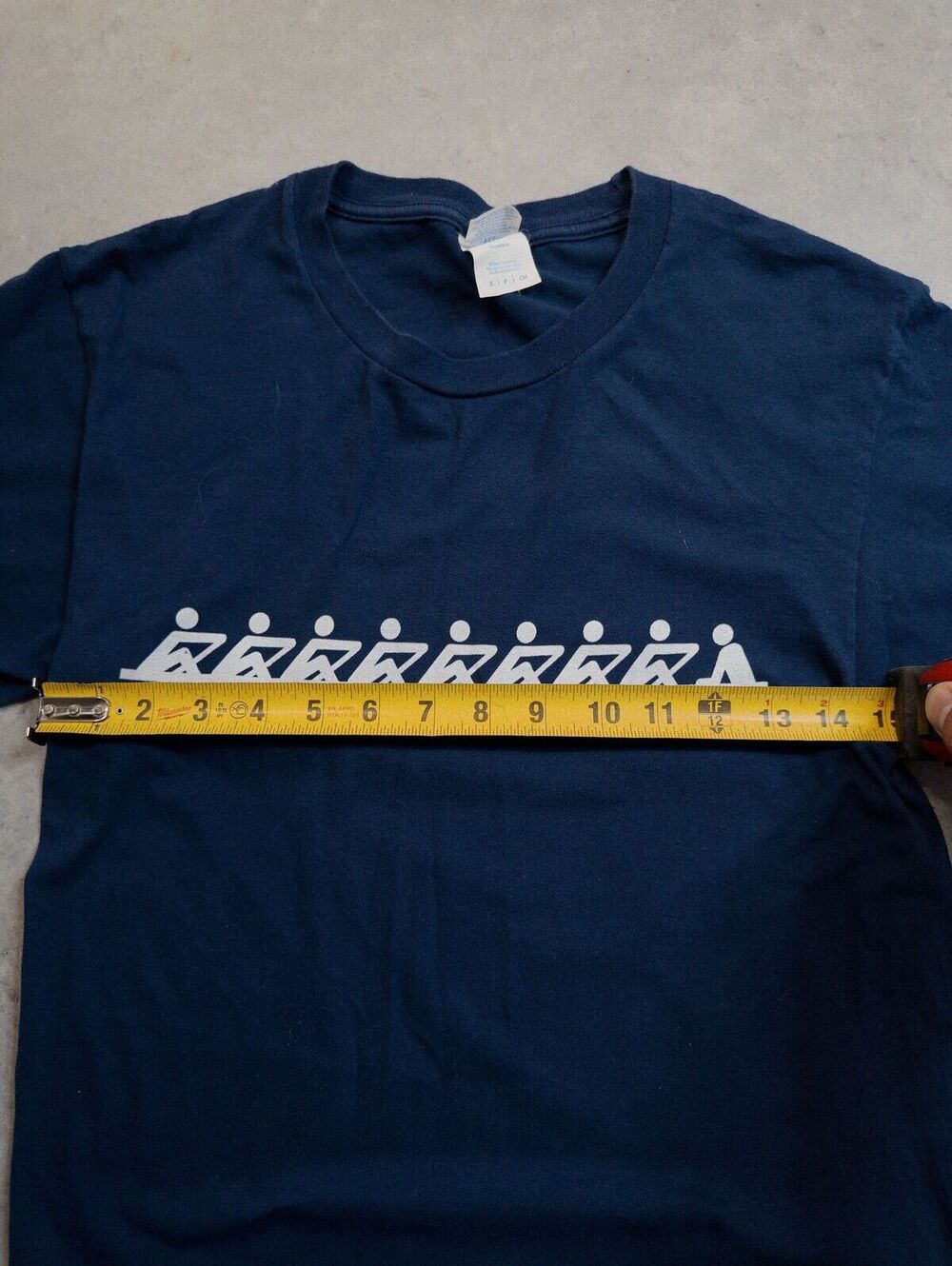 Navy Rowing Crew Graphic Tee Eight Rowers - Picture 3 of 5
